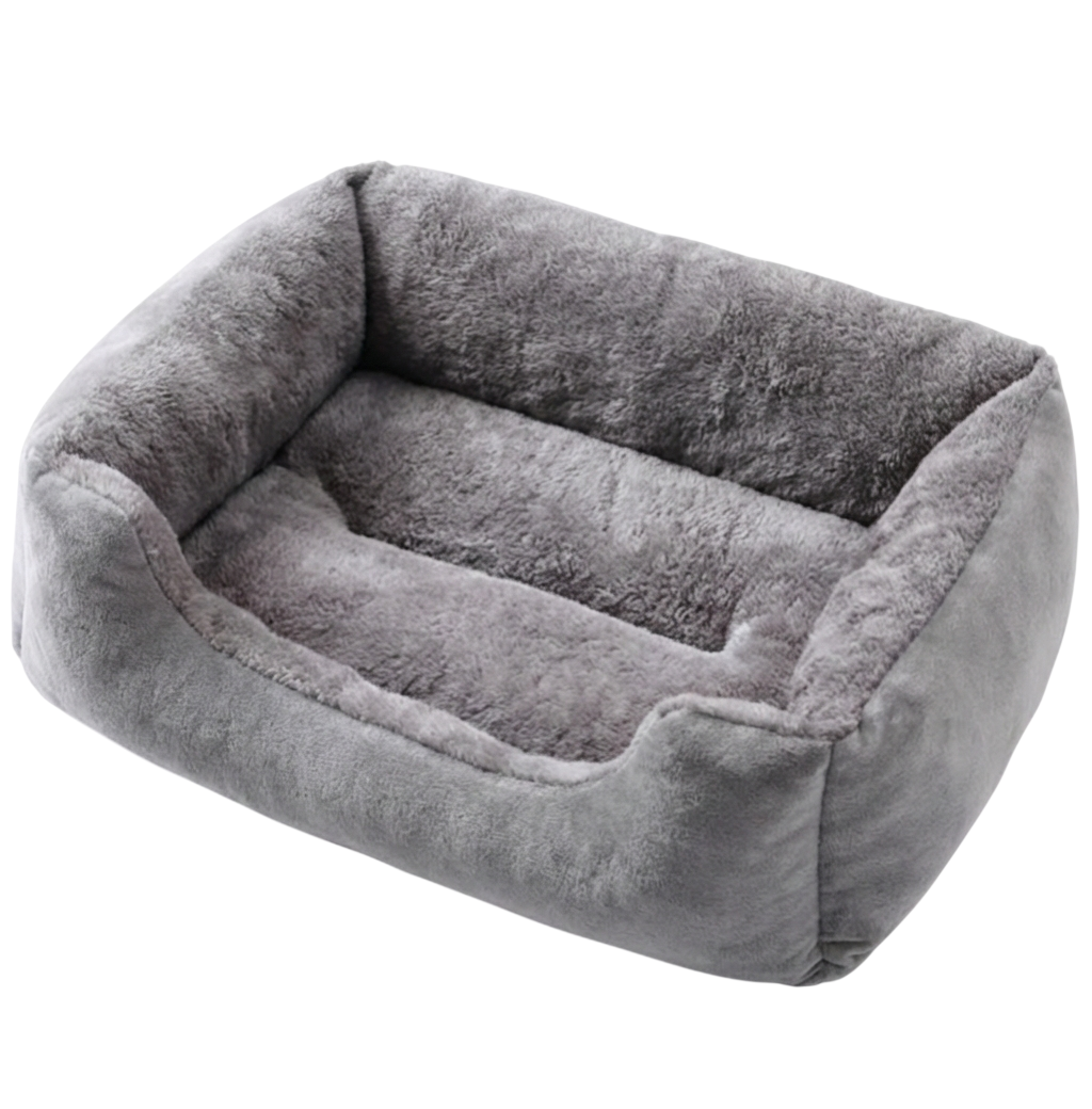Plush Cat Bed with Raised Sides