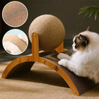 2 In 1 Wooden & Rope Cat Scratching Ball
