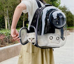 Portable Space Capsule Cat Backpack – Breathable Transparent Pet Carrier
