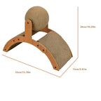 2 In 1 Wooden & Rope Cat Scratching Ball
