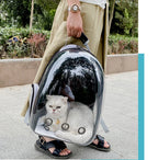 Portable Space Capsule Cat Backpack – Breathable Transparent Pet Carrier