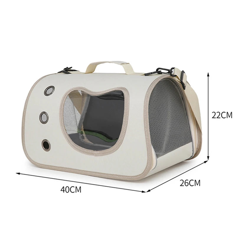 Portable Foldable Cat Carrier – Breathable Travel Bag for Cats up to 7kg