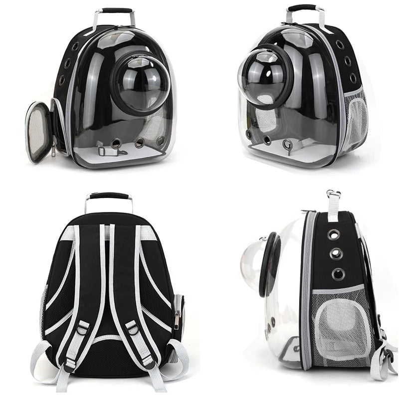 Portable Space Capsule Cat Backpack – Breathable Transparent Pet Carrier