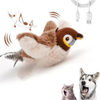 Interactive Flapping Bird Cat Toy – Rechargeable Touch-Activated Chirping Plush for Indoor Cats (25cm)