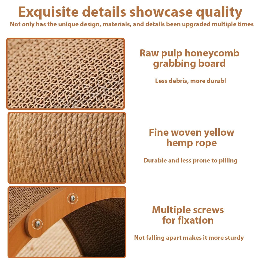 2 In 1 Wooden & Rope Cat Scratching Ball