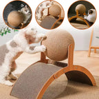 2 In 1 Wooden & Rope Cat Scratching Ball