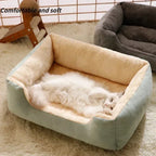 Plush Cat Bed with Raised Sides