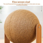 2 In 1 Wooden & Rope Cat Scratching Ball